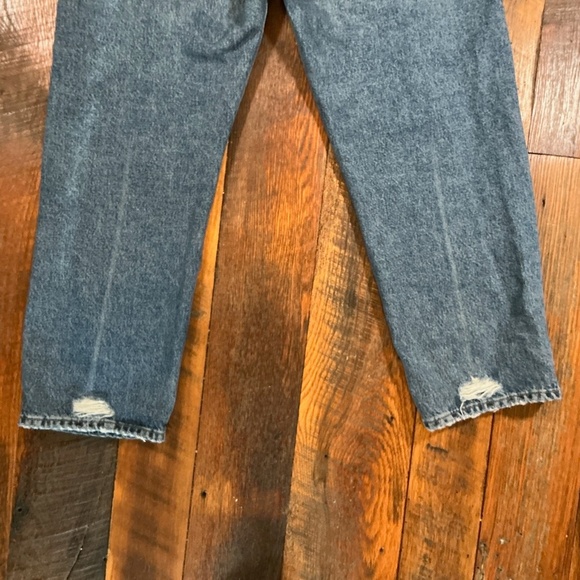 AGOLDE High Rise Straight Leg Jeans Medium Wash Distressed Women’s Size 28 - Picture 8 of 12